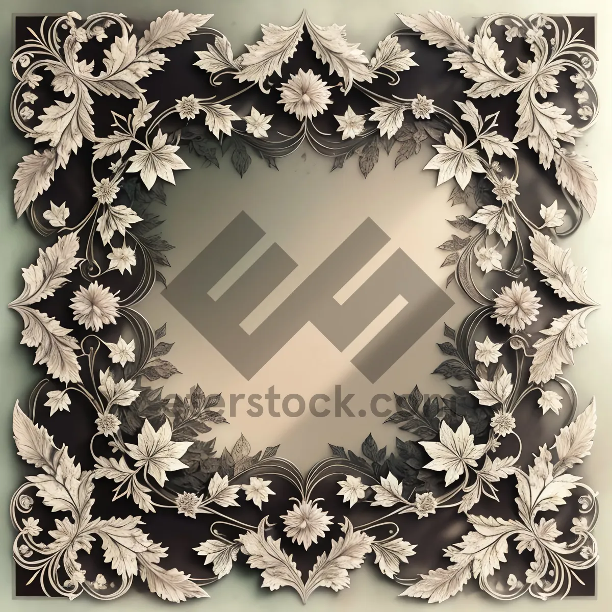 Picture of Vintage Floral Damask Ornate Decorative Wallpaper