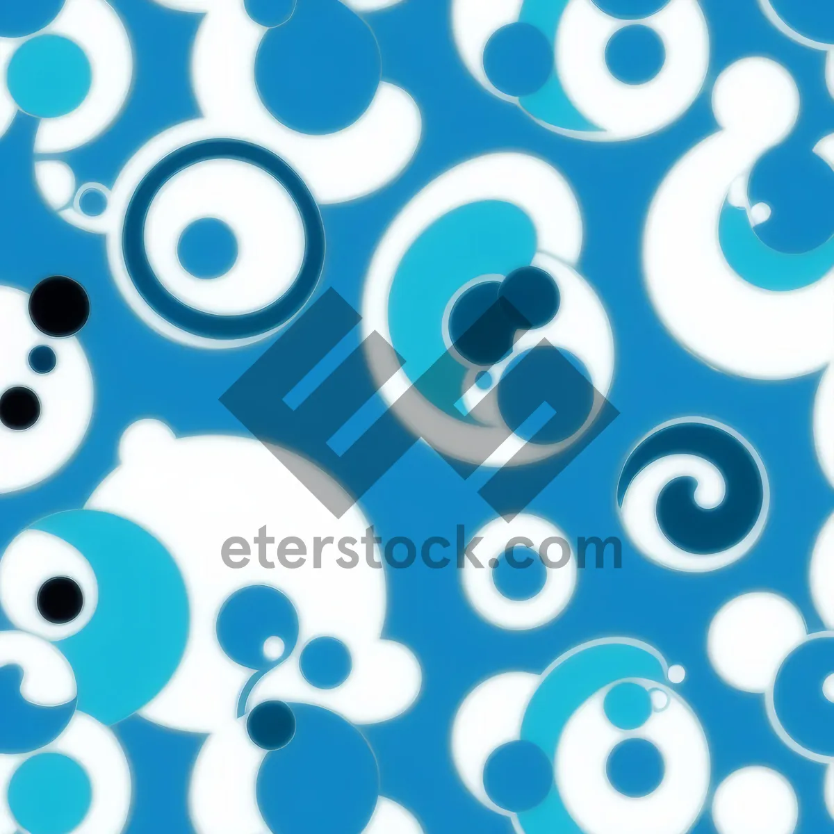 Picture of Modern Graphic Circle Pattern with Seamless Bubbles