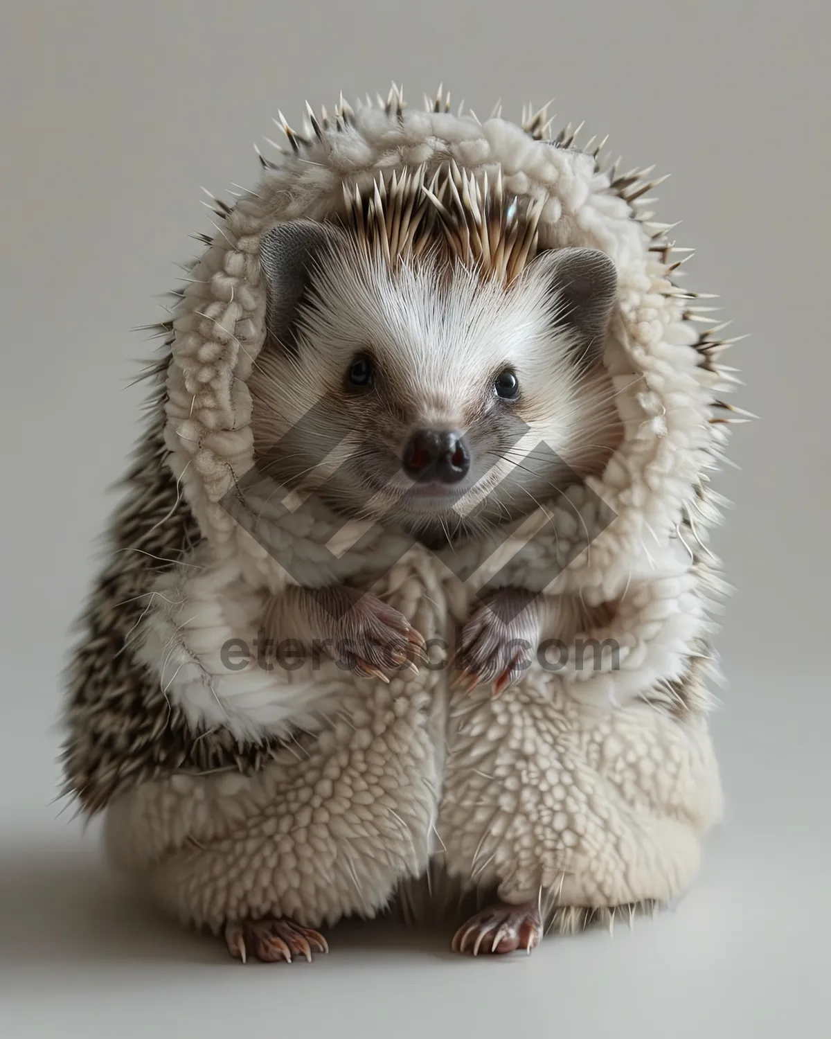 Picture of Autumn Hedgehog with Spiky Quills Defense Mechanism