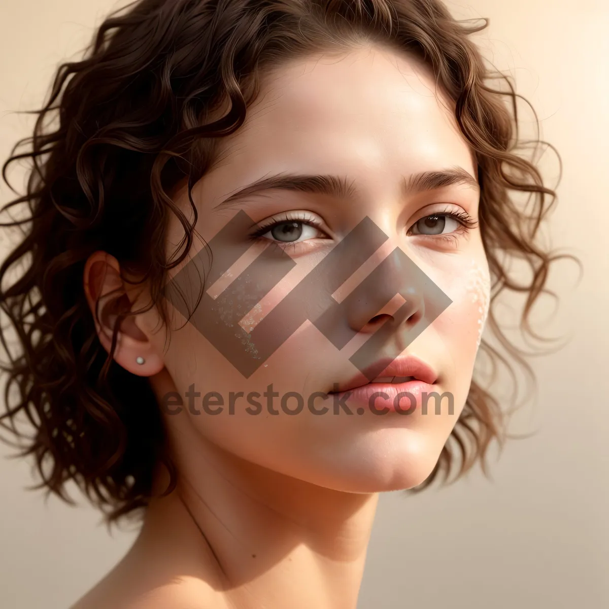 Picture of Radiant Brunette Model with Irresistible Charm