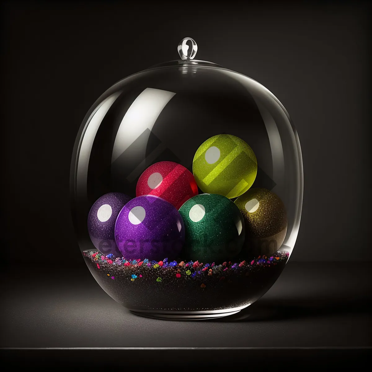 Picture of Shimmering Winter Bangle Glass Ball Decoration