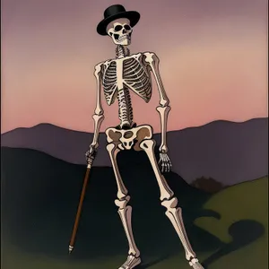 Medical Skeleton Support on Tripod Rack