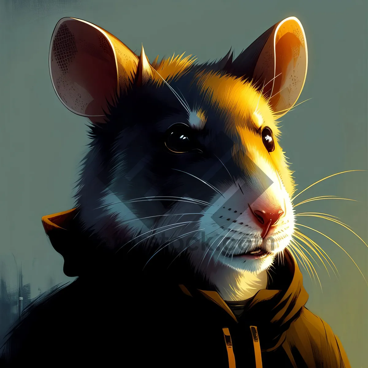 Picture of Furry Rat - Cute Domestic Pet with Whiskers