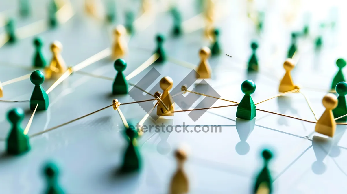 Picture of 3D Network Connection Group Thumbtack