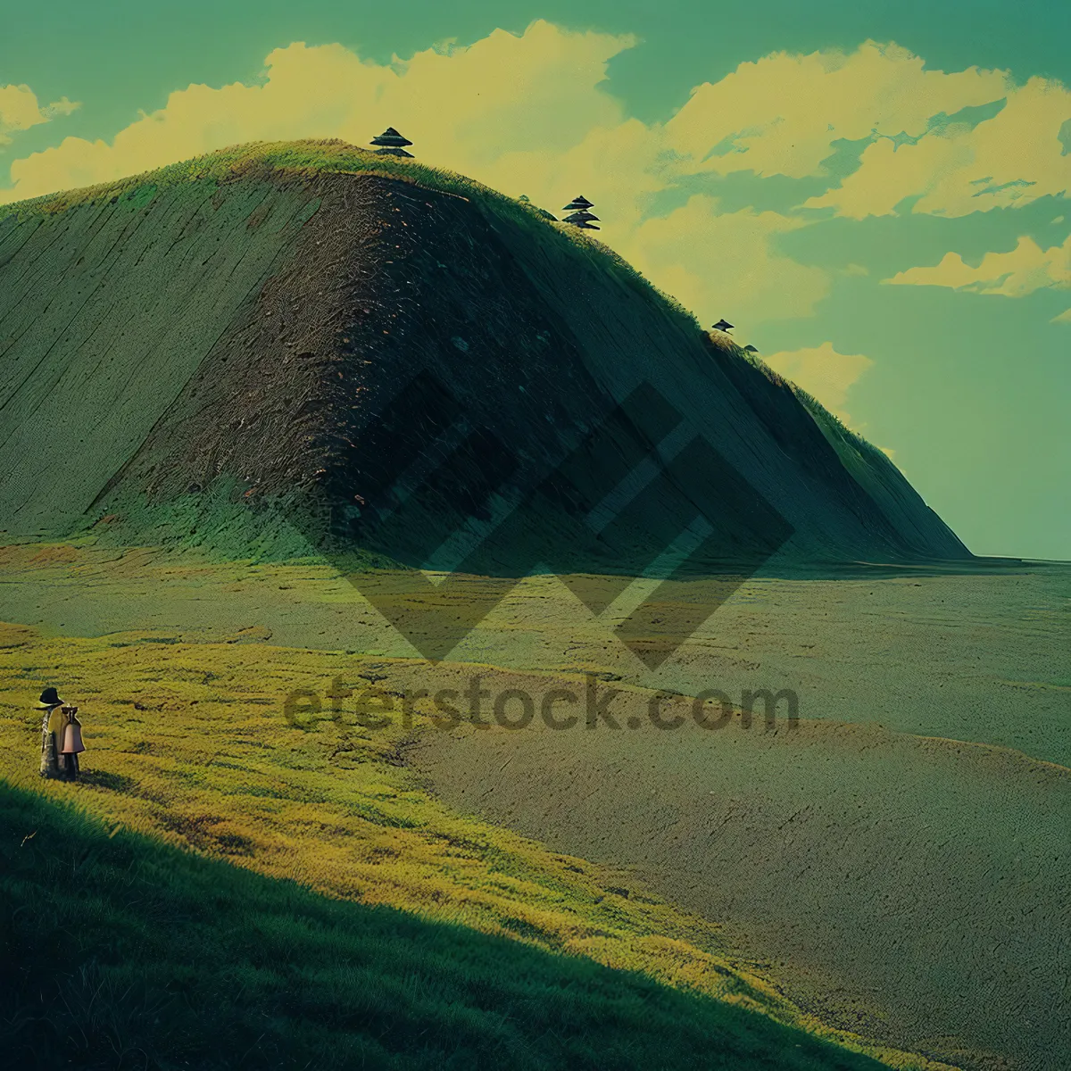 Picture of Scenic Mountain Landscape with Rolling Hills