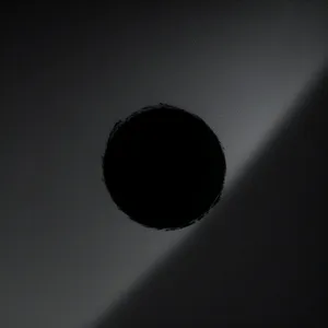 Black Moonlit Space: Illuminated Circle of Astronomy