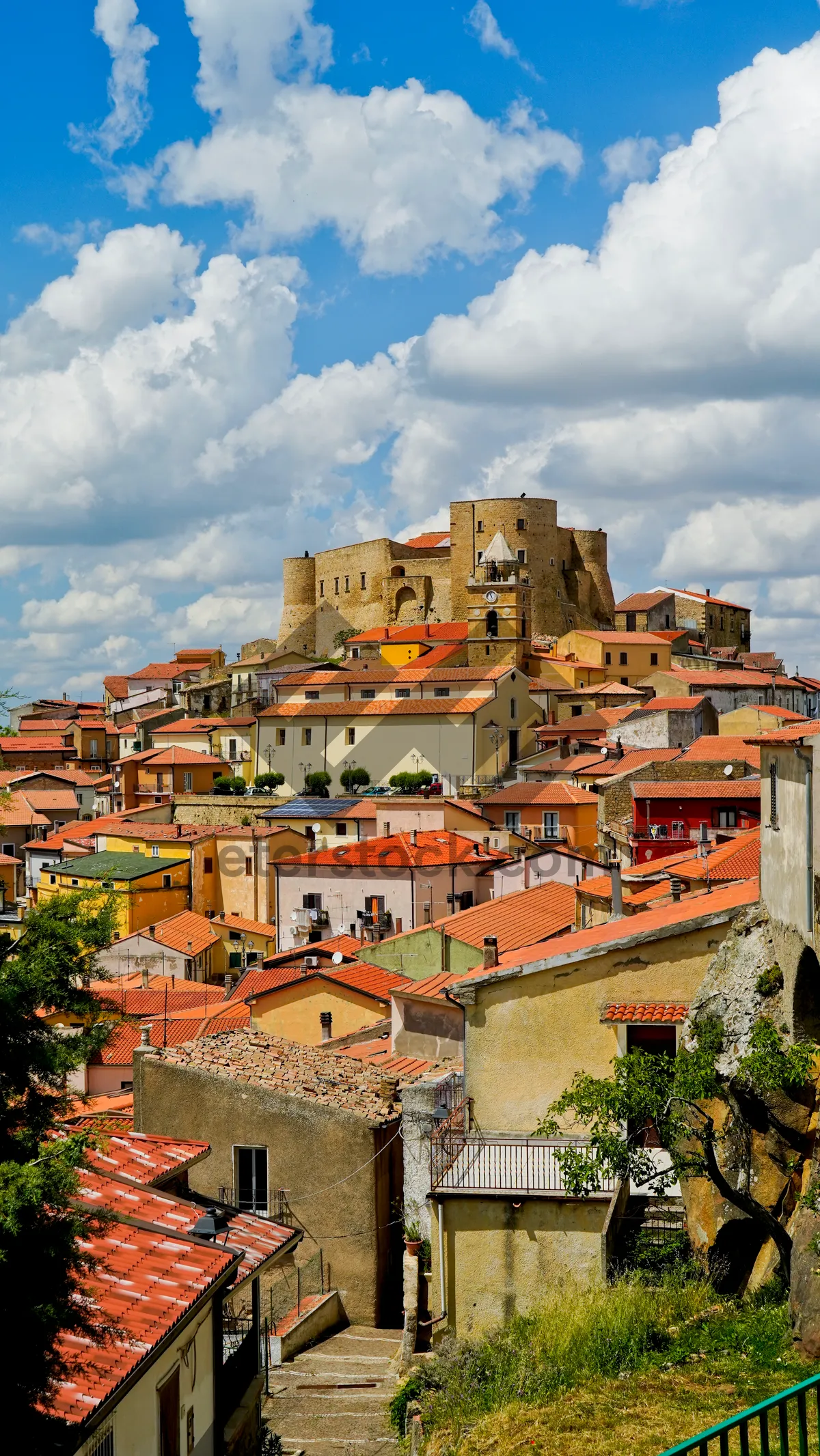 Picture of Historic City Skyline with Tower and River View.