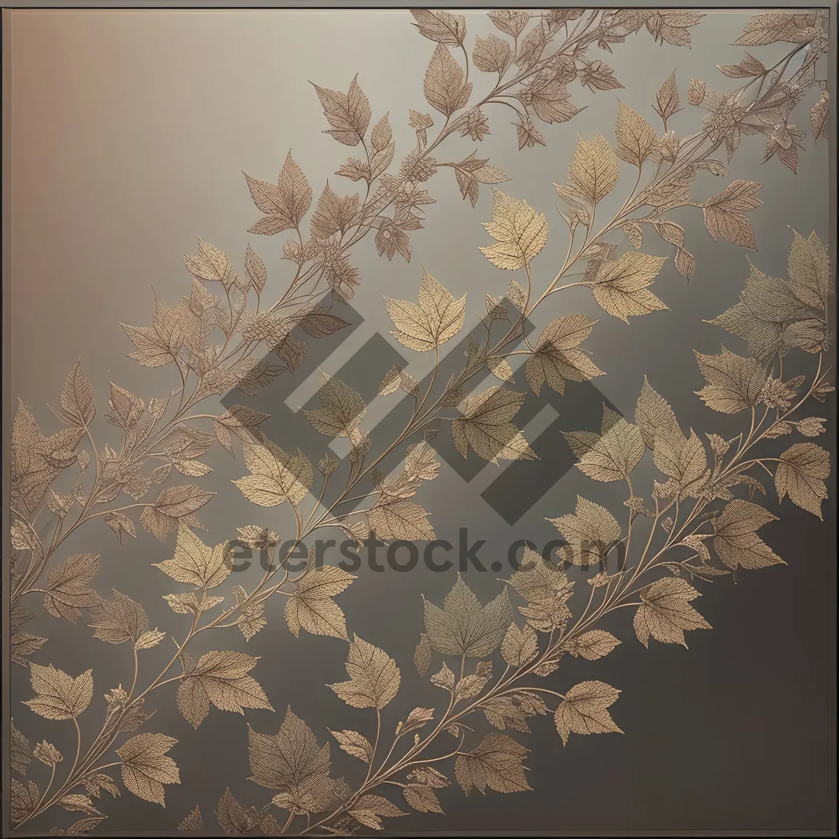 Picture of Vintage Damask Floral Wallpaper Design