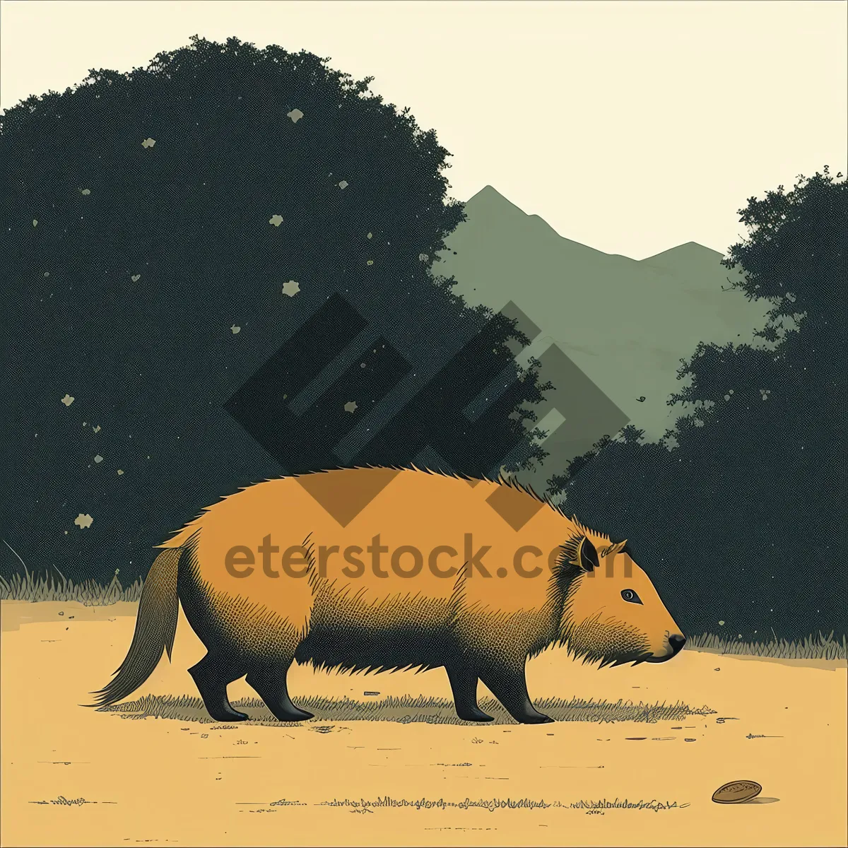 Picture of Wild Mammal Piggy Bank: Swine Armadillo Hippopotamus