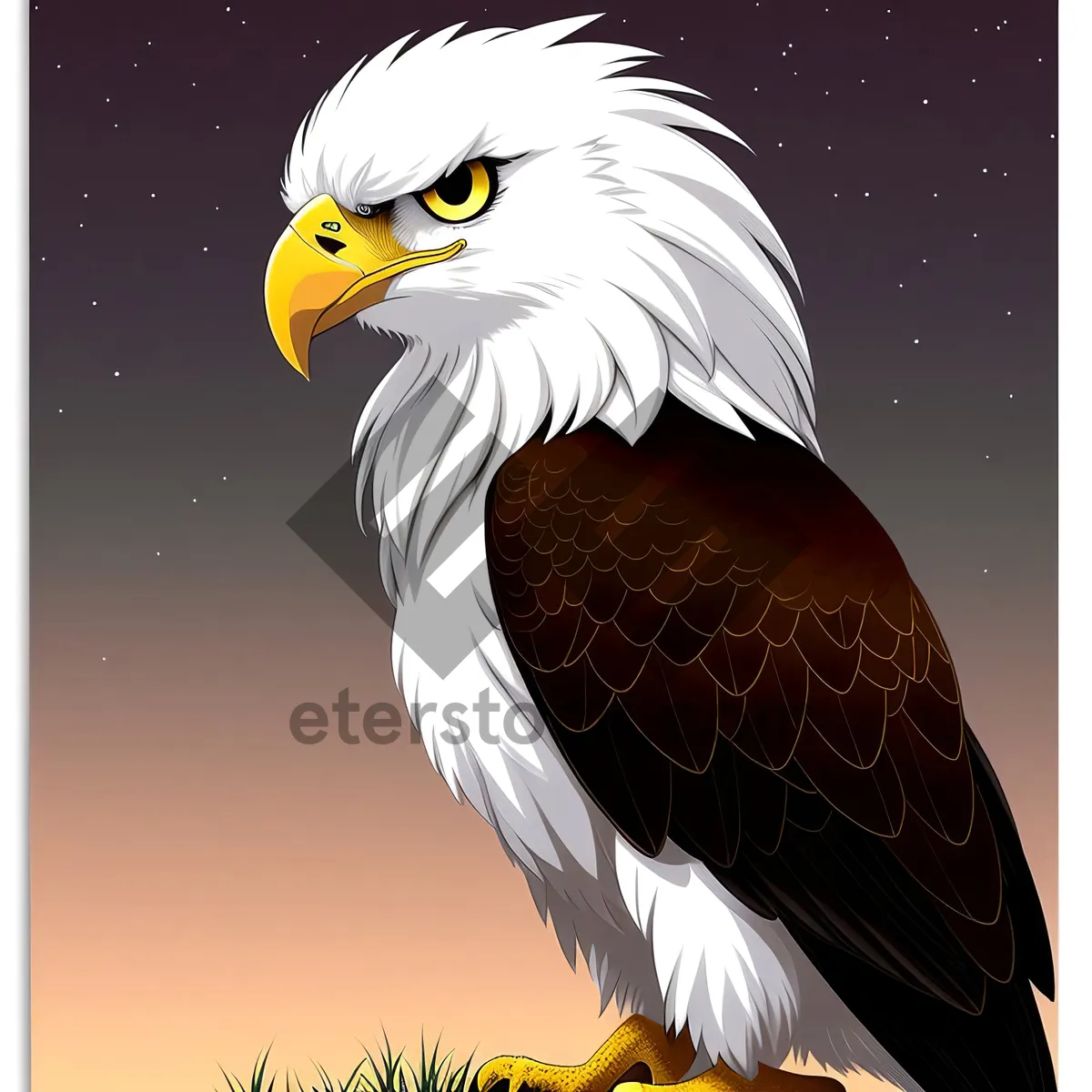 Picture of Bald Eagle in Flight, Majestic Predator Soaring