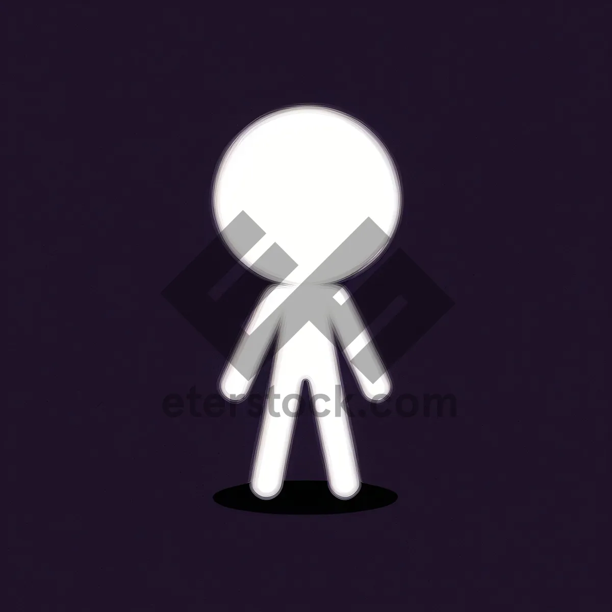 Picture of 3D business man icon - graphic symbol