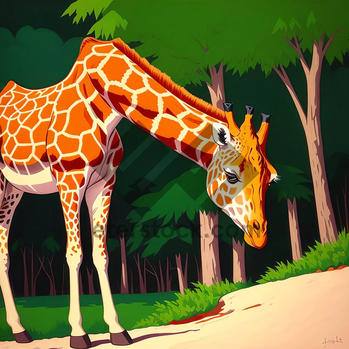 Picture of Graceful Giraffe in the Wild