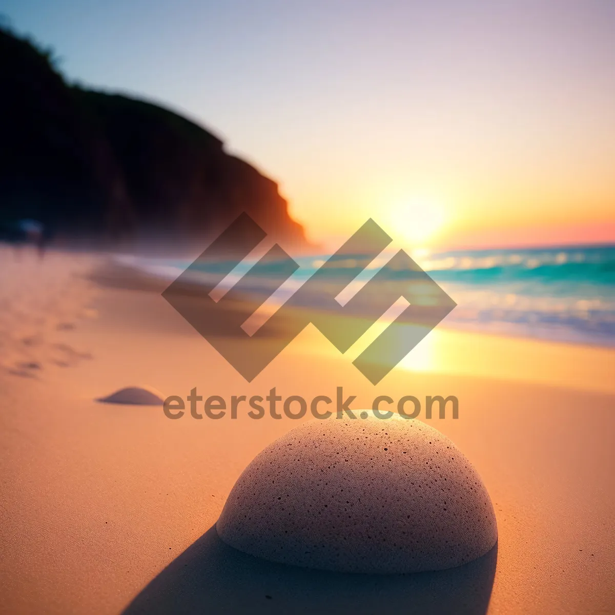 Picture of Golden Horizon: Majestic Sunset on a Tropical Beach