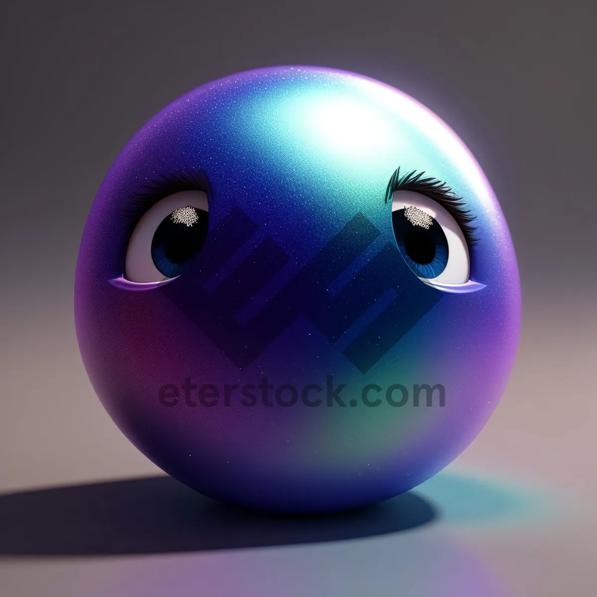 Picture of Shiny Round Billiard Sphere on Table