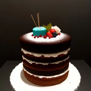 Decadent Birthday Cake with Berry Delights