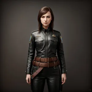 Stylish Leather Jacket Fashion Model
