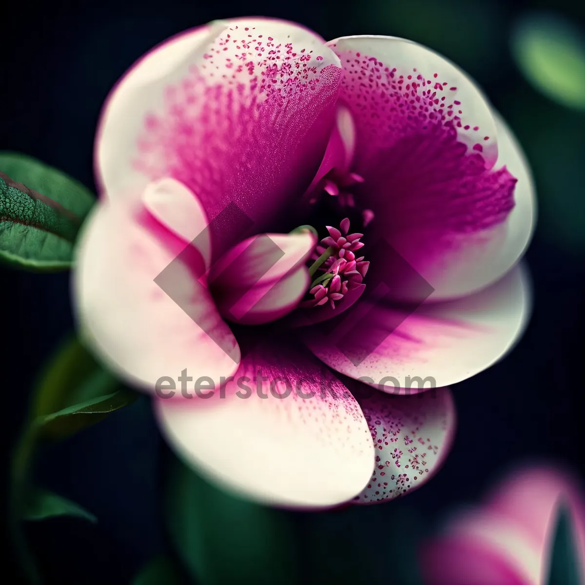 Picture of Exotic Pink Orchid Blossom in Spring Garden.