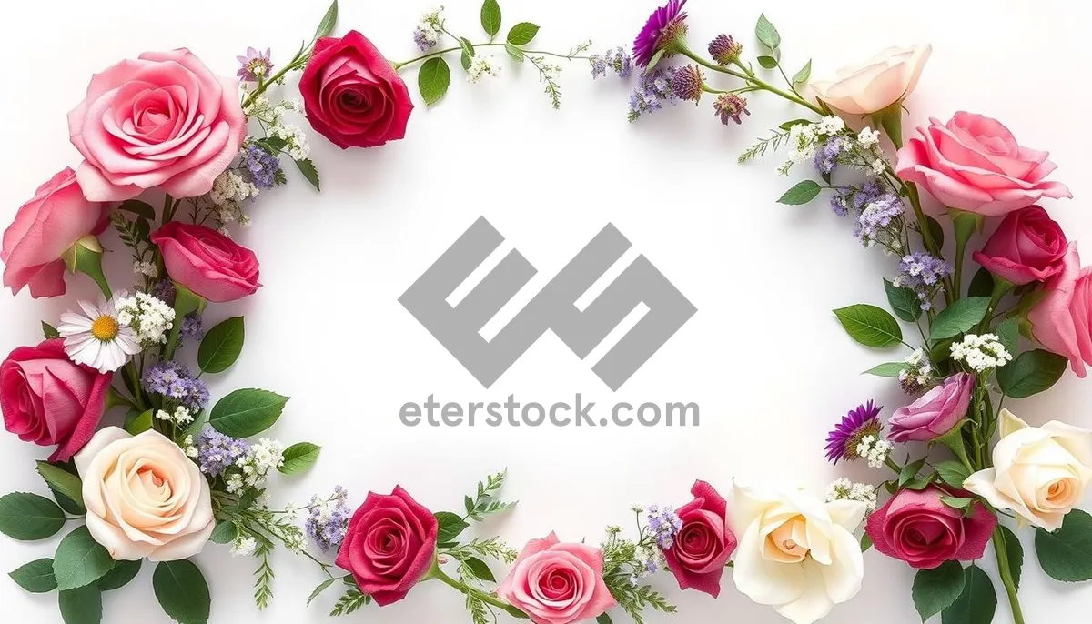 Picture of Floral Retro Design Frame Element Border Pattern