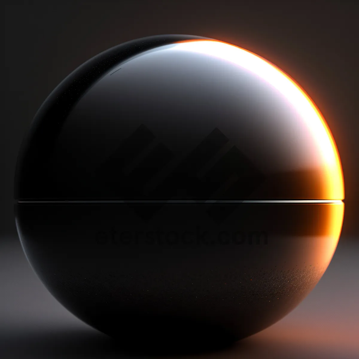 Picture of Shiny Orange Glass Sphere Button