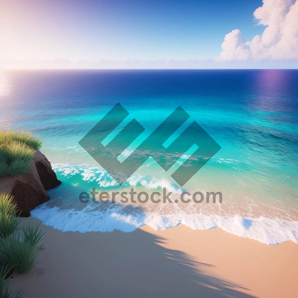 Picture of Sun-kissed Paradise: Beachfront Bliss with Azure Waves