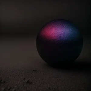 Colorful Space Ball with Reflective Surface