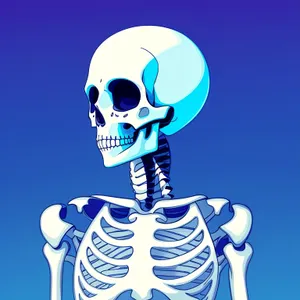 Creepy Cartoon Pirate Skull - Scary Skeleton Art