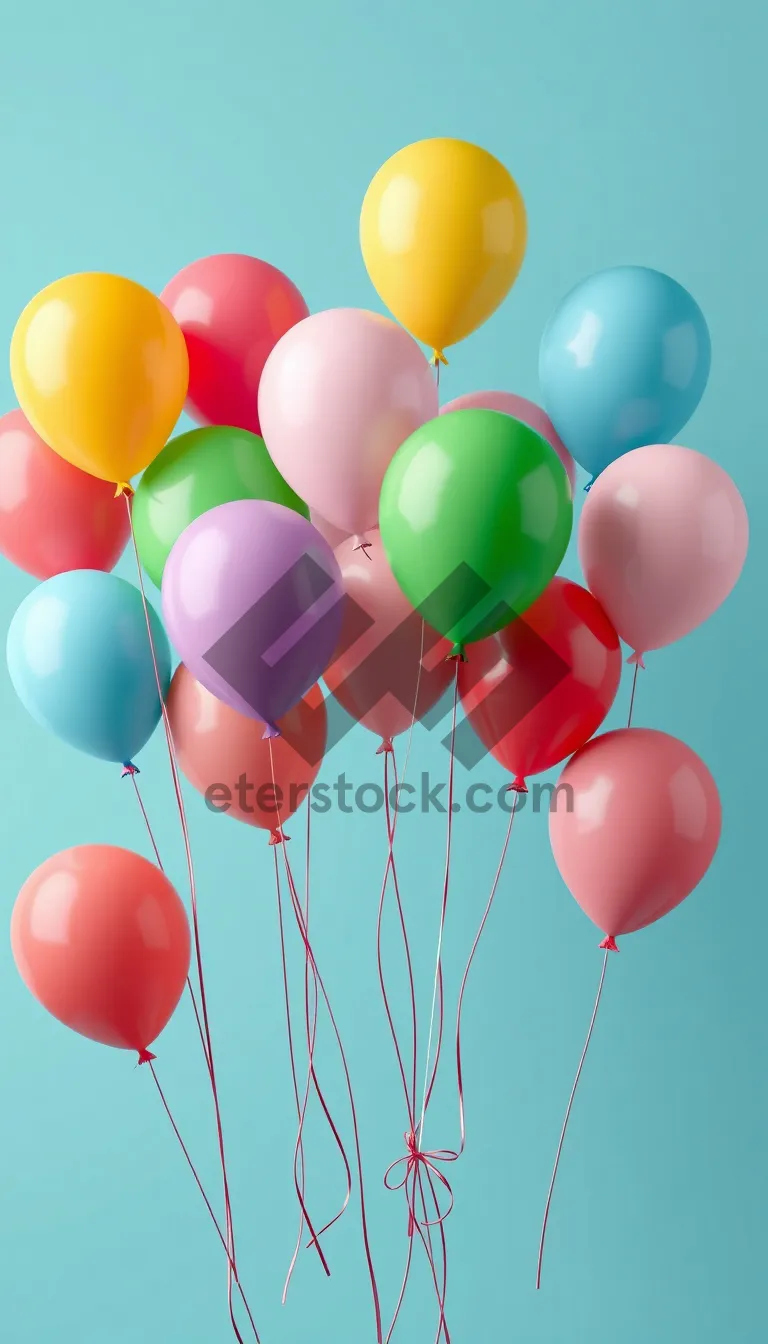 Picture of Colorful balloon decorations for a birthday party.