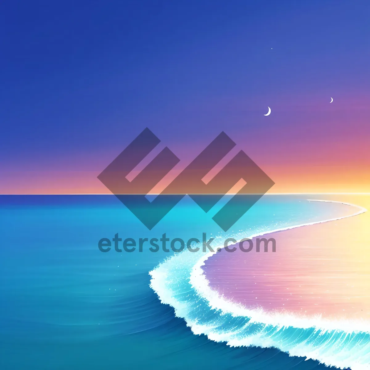 Picture of Serene Coastal Oasis - Tropical Beach View