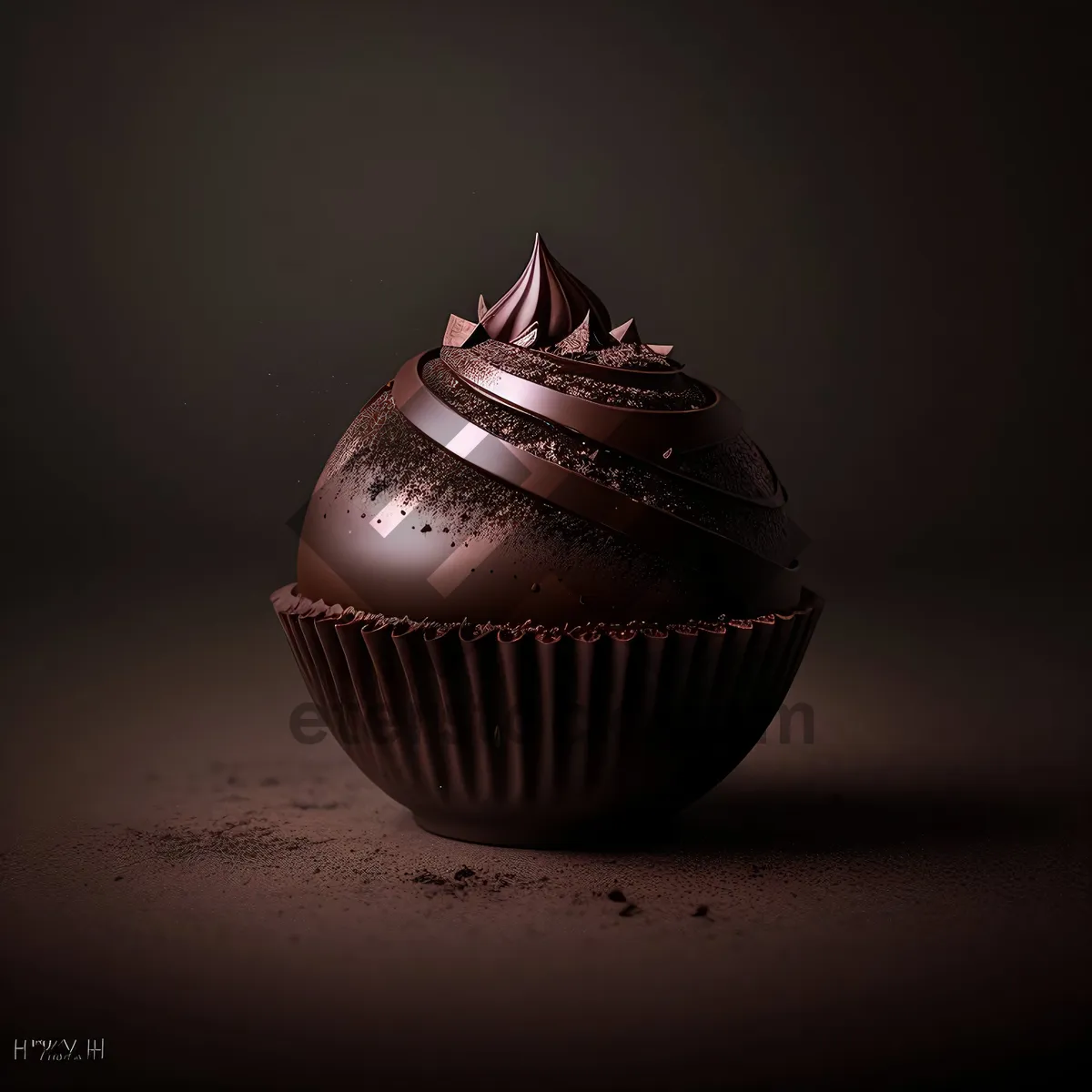 Picture of Baseball equipment & delicious chocolate cupcake combo
