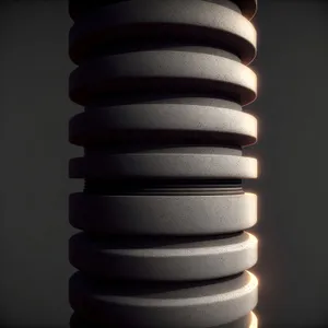 Stack of Coins and Spring