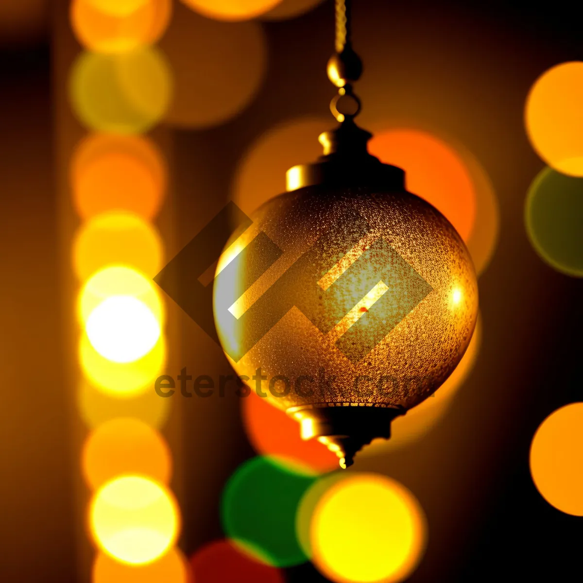 Picture of Bright Festive Glass Ball Ornament in Winter Wonderland