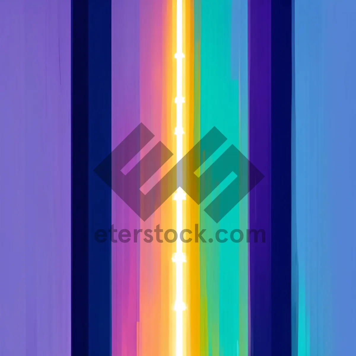 Picture of Vibrant Rainbow Glow Tube Art