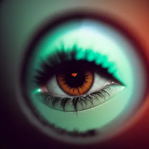 Digital Eye: Close-Up Look at Eyebrow and Pupil