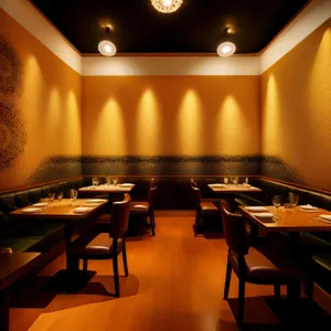 Modern interior design of a contemporary restaurant.