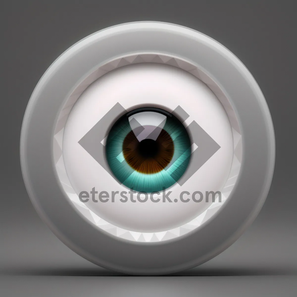 Picture of Modern 3D Web Button with Shiny Push Icon