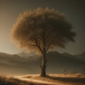Vibrant Sunset Over Rural Landscape
