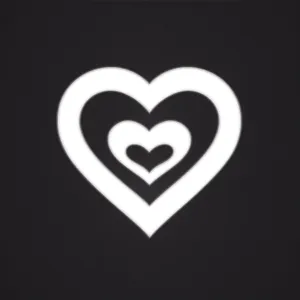 Symbolic Heart: Love in Black Graphic Icon.