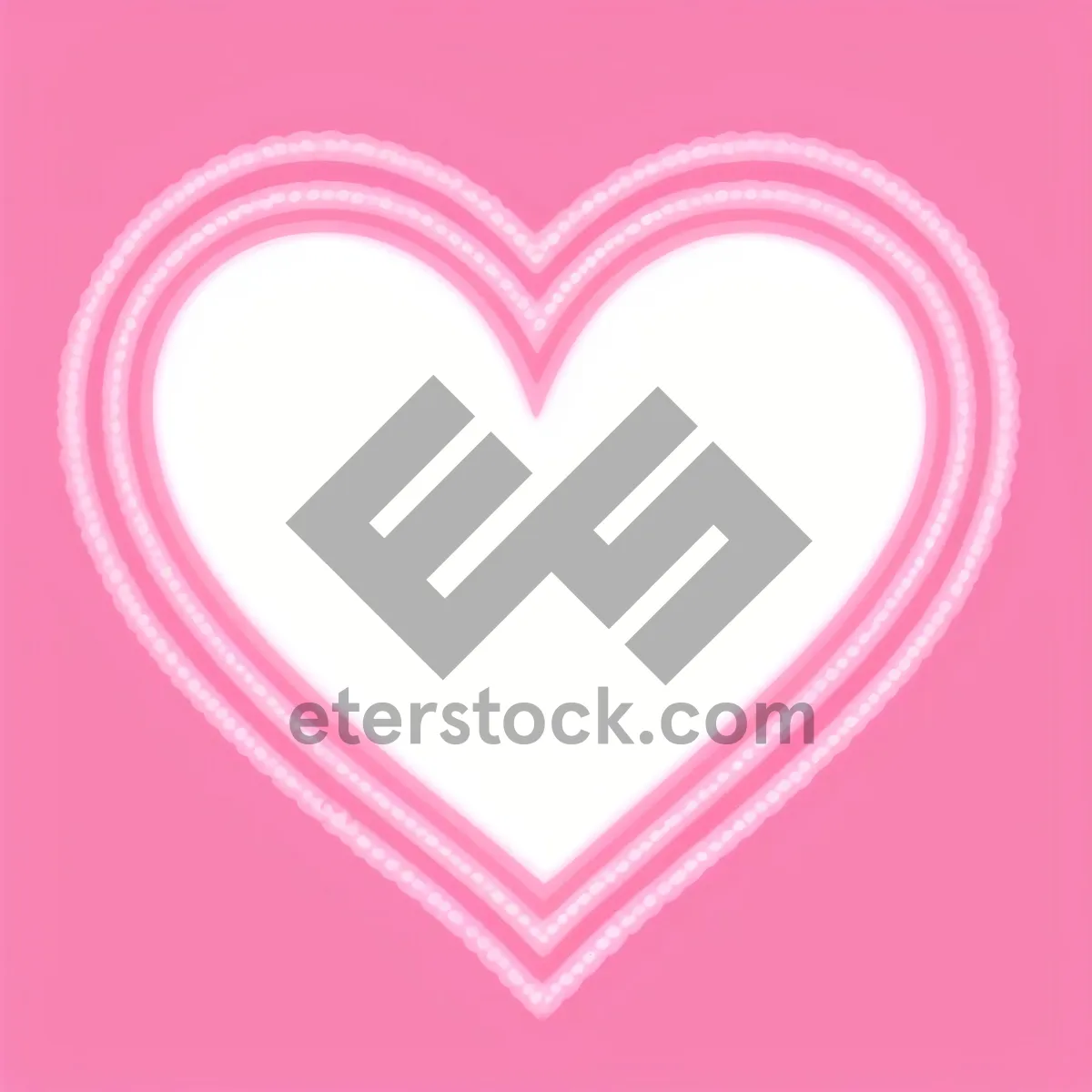 Picture of Romantic Valentine's Day heart-shaped gem design