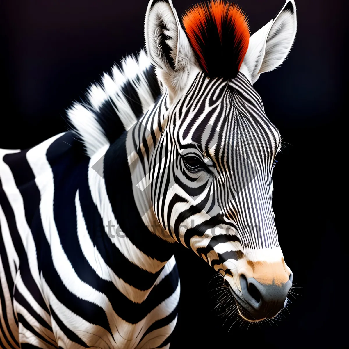 Picture of Wild Zebra Grazing in National Park