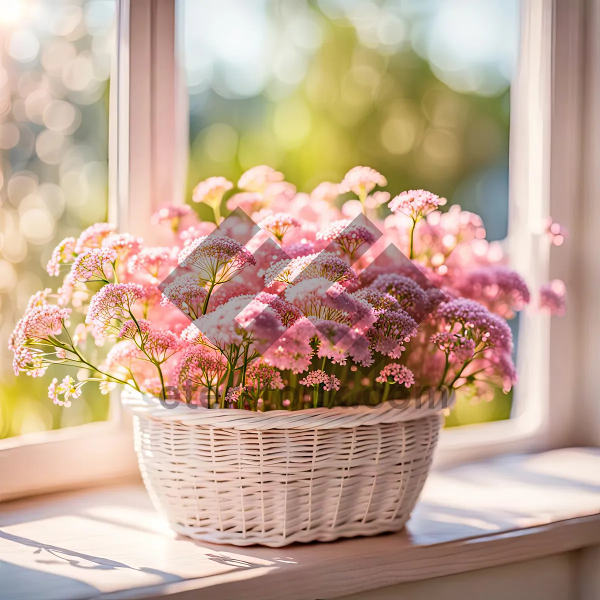 Picture of Colorful Spring Floral Arrangement in Pink Roses