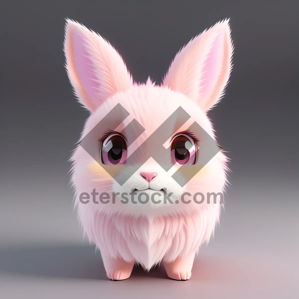 Picture of Fluffy Bunny Kitty - Adorable Pet Portrait