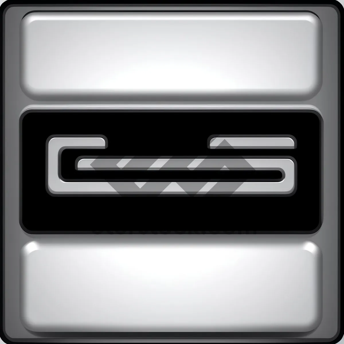 Picture of Modern Metallic Keyboard Button with Clear Symbol