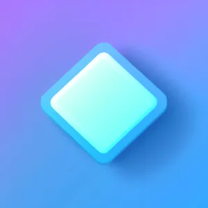 Modern glossy 3D button icon with key