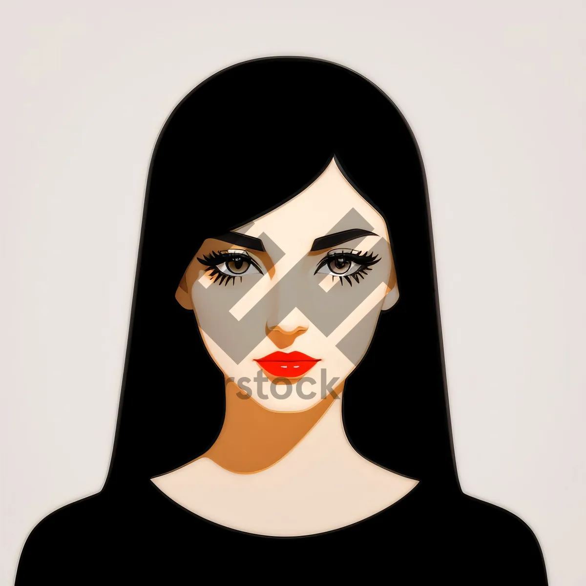 Picture of Seductive Beauty: Close-Up Portrait of Attractive Model with Mask