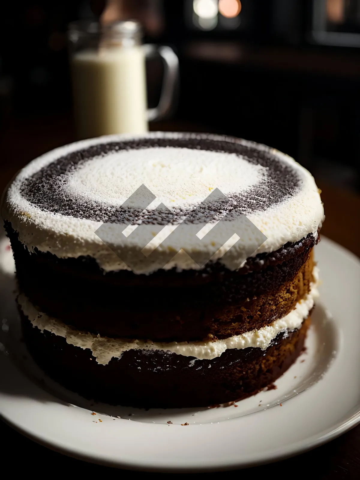 Picture of Delicious gourmet dessert on a plate.