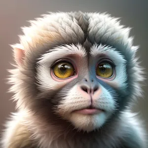 Adorable Macaque Kitty with Expressive Eyes