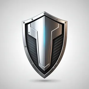 Shiny 3D metal icon design symbol.