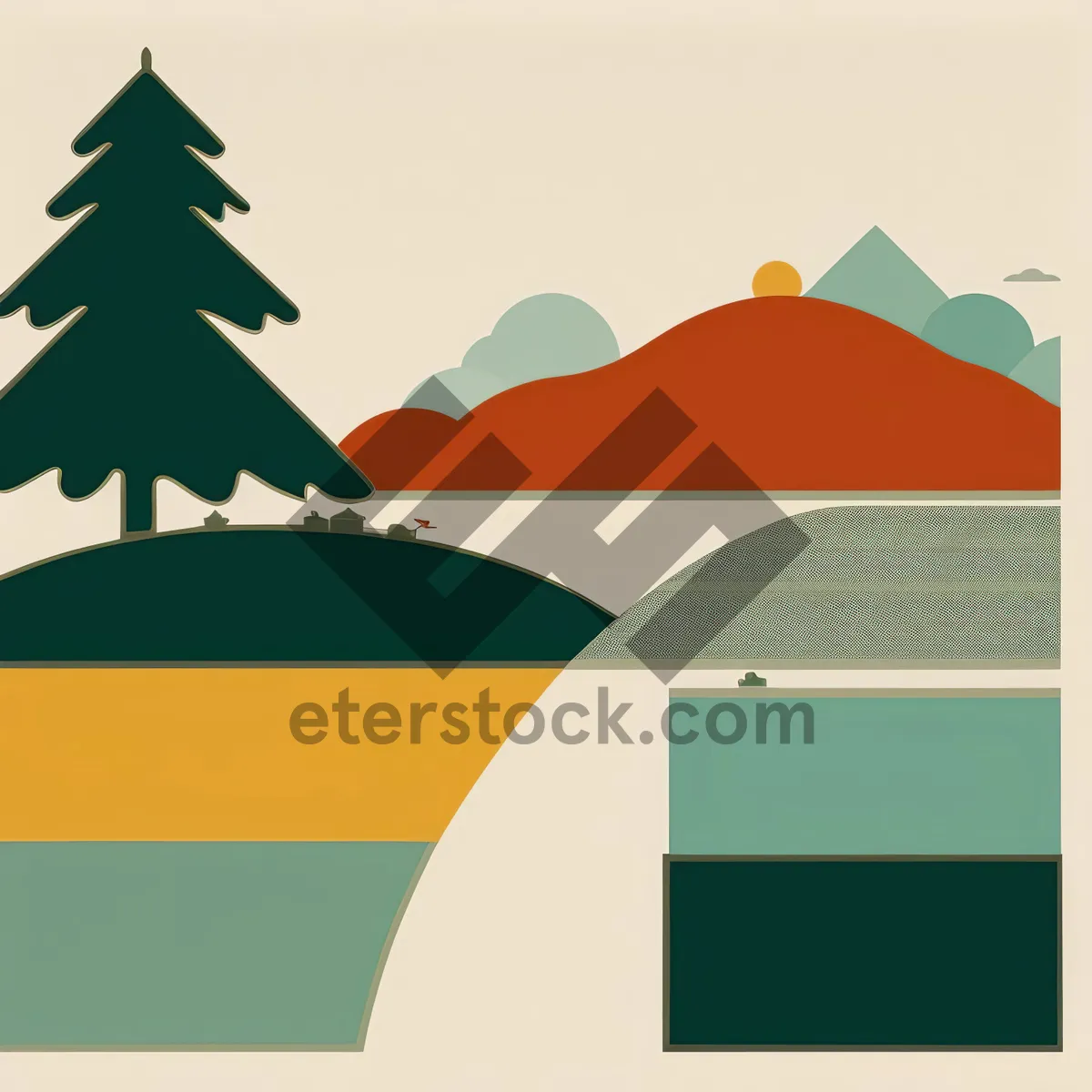 Picture of Pyramid sign on a nation flag map