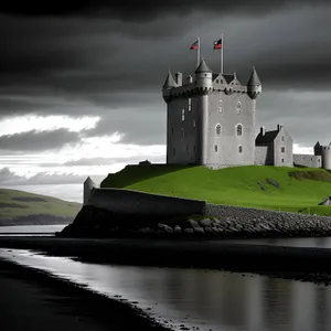 Enchanting Seascape Castle: Majestic Historic Landmark