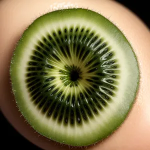 Juicy Kiwi Slice: Fresh and Healthy Tropical Fruit